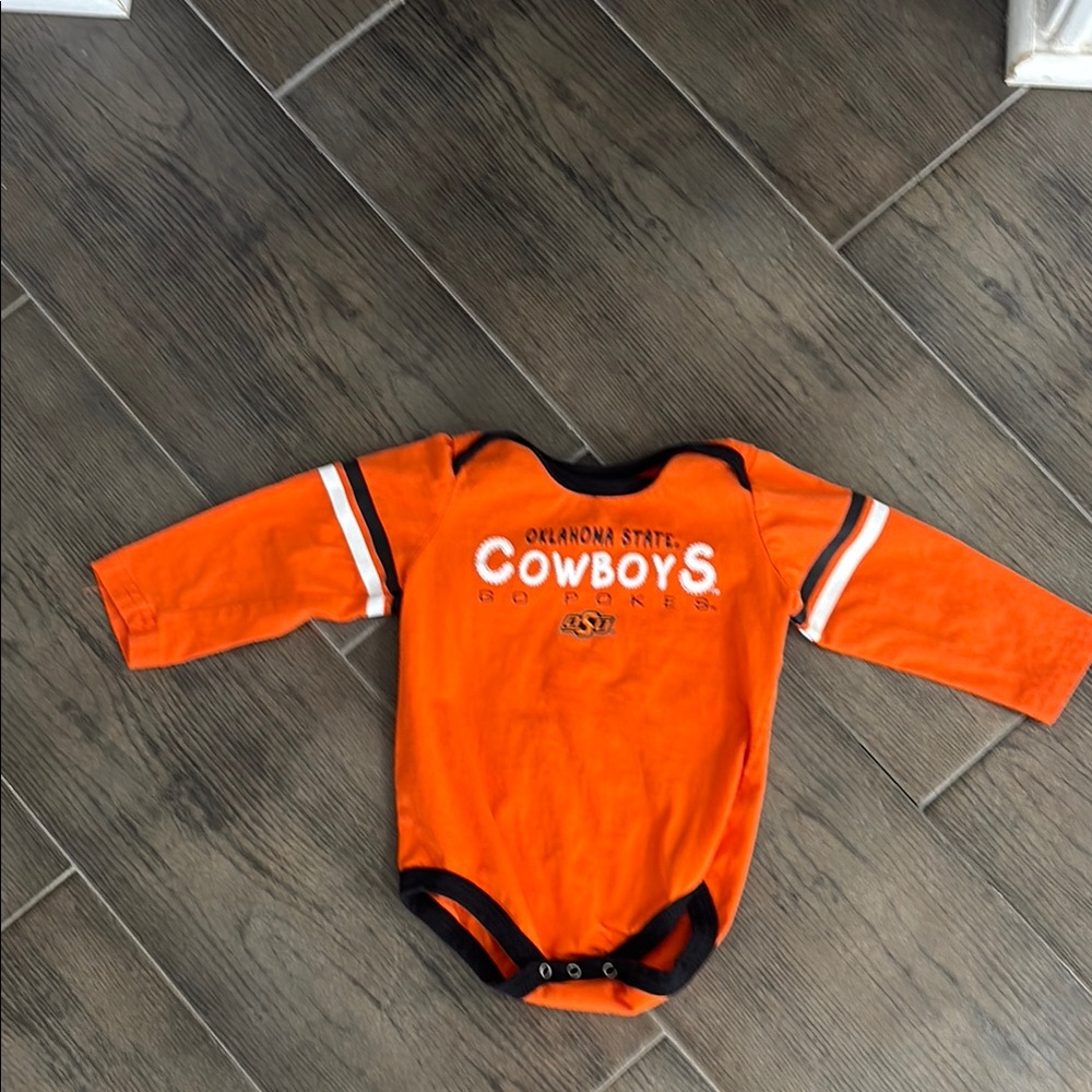 Oklahoma State Cowboys Orange Baby Onesie